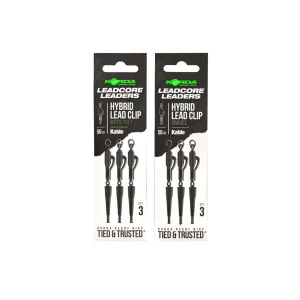 Korda Leadcore Leaders Hybrid Lead Clip 50cm 3 stk.