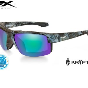 Wiley X COMPASS Pol Emerald Mirror Kryptek Neptune Frame