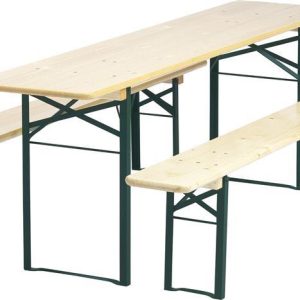Leje af Komplet bord, bænkesæt i træ.